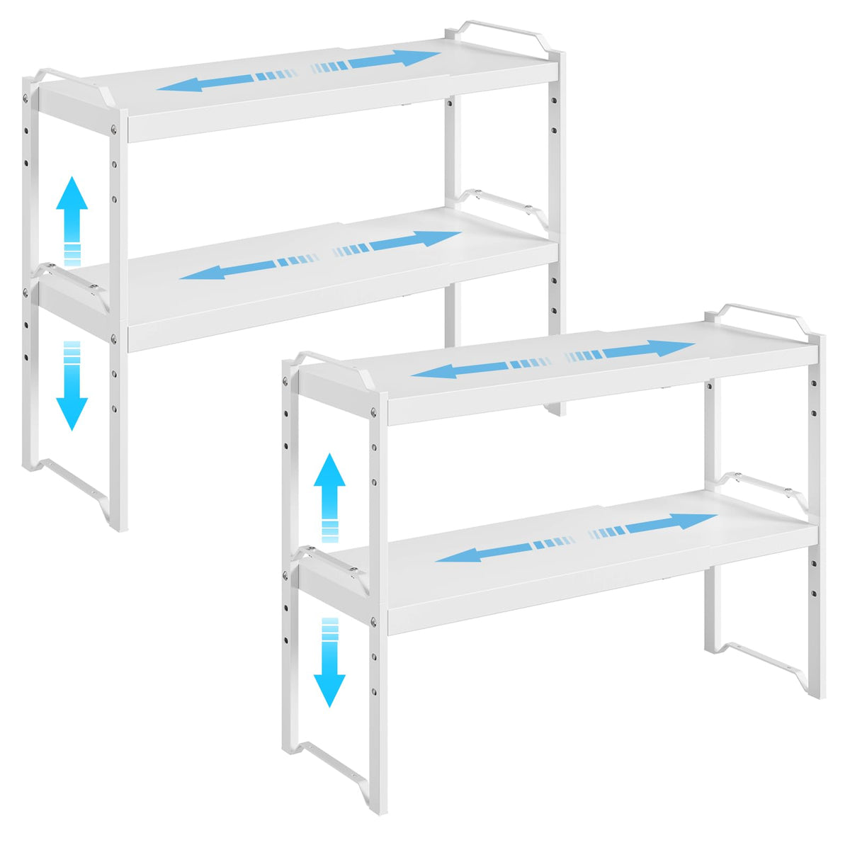 Expandable Cabinet Shelf Organizer, Adjustable kitchen Countertop Storage