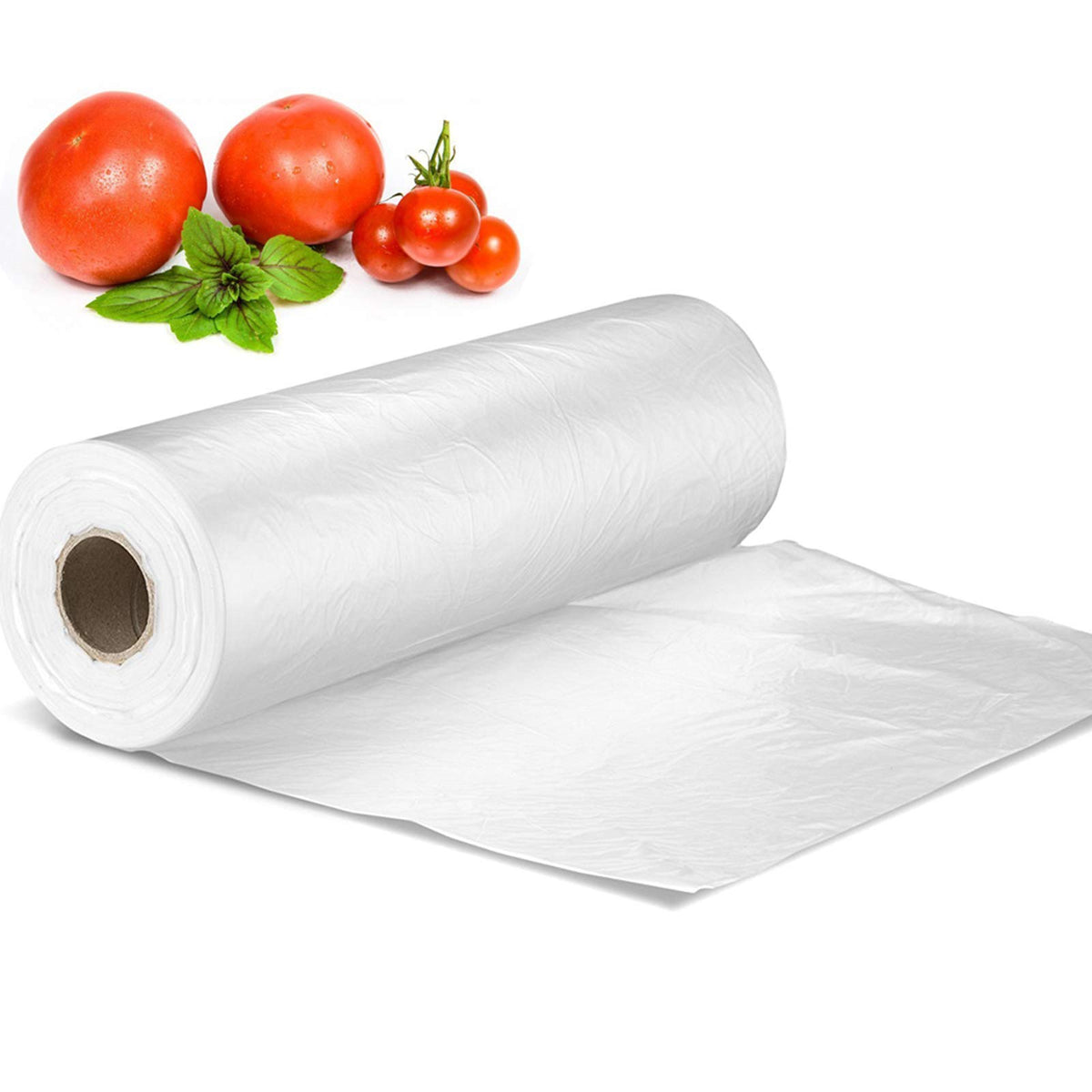 14" X 20" Plastic Produce Bag on a Roll, Clear Food Storage Bags for Bread Fruits Vegetable, 350 Bags/Roll