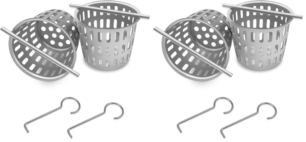 2Pcs 2 Inch Hair and Debris Strainer, Shower Drain Strainer with 2Pcs Lifting Hook, Stainless Steel Debris Basket Shower Drain Catcher, Hair Catcher for Floor Drain