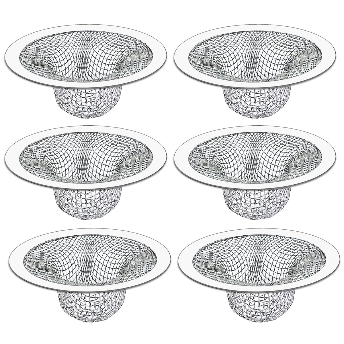 Seatery 2PCS Tub Drain Hair Catcher - 2.75 inch Shower Drain Mesh Strainer, Stainless Steel Shower Bathtub Drain Cover, Bathroom Sink Strainer Filter Basket for Bathroom Sink, Wash Basin Floor Drain
