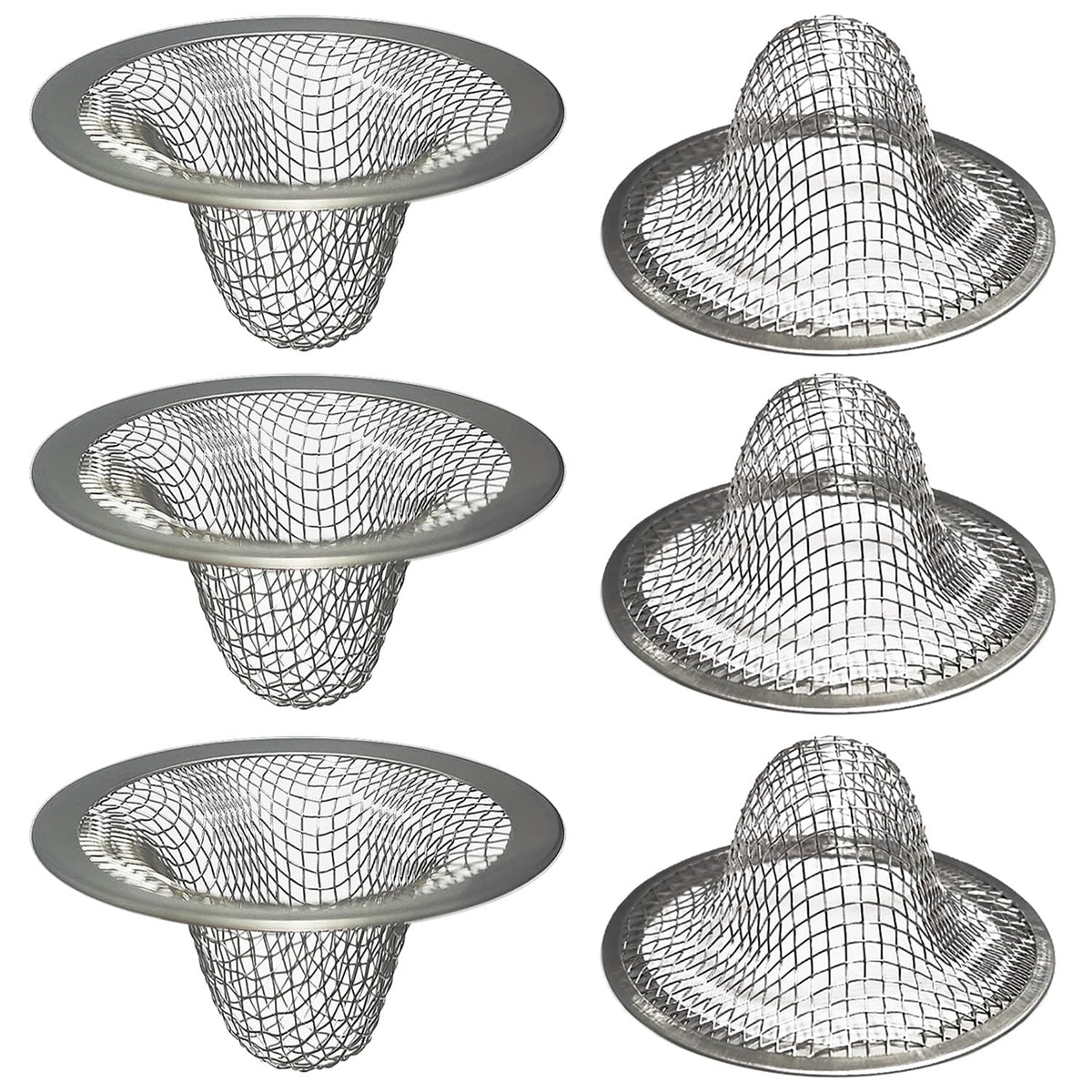 1.0" Small Drain Strainer, Sink Drain Hair Catcher, Bathroom Sink Drain Strainer, 2PCS Drain Mesh Baskets for Laundry, Mop Pool, Utility, Slop, RV Sink, Stainless Steel Drain Filter
