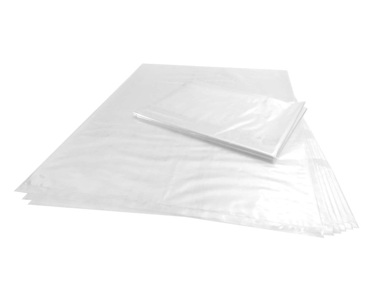 Wowfit 100 CT 18x24 1.1 Mil Large Clear Poly Bags for Packaging, Flat Open