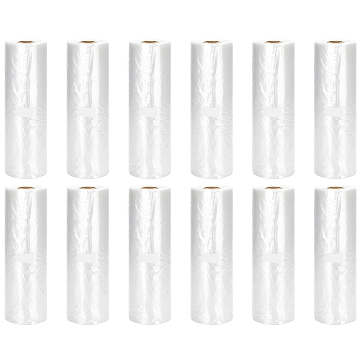 Immuson Food Storage Bag, 12 x 20 Plastic Produce Bag on a Roll, 2 Rolls Fruits, Vegetable, Bread, Food Storage Clear Bag, 350 Per Roll,700 Bags