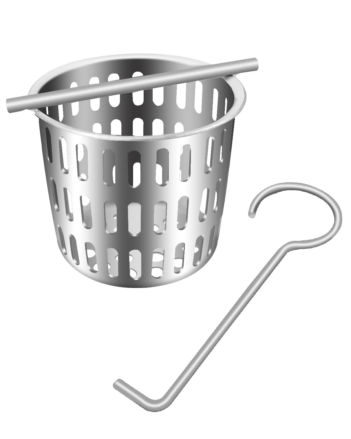 2 Inch Hair and Debris Strainer, Shower Drain Strainer with Lifting Hook, Stainless Steel Debris Basket Shower Drain Catcher, Hair Catcher for Floor Drain
