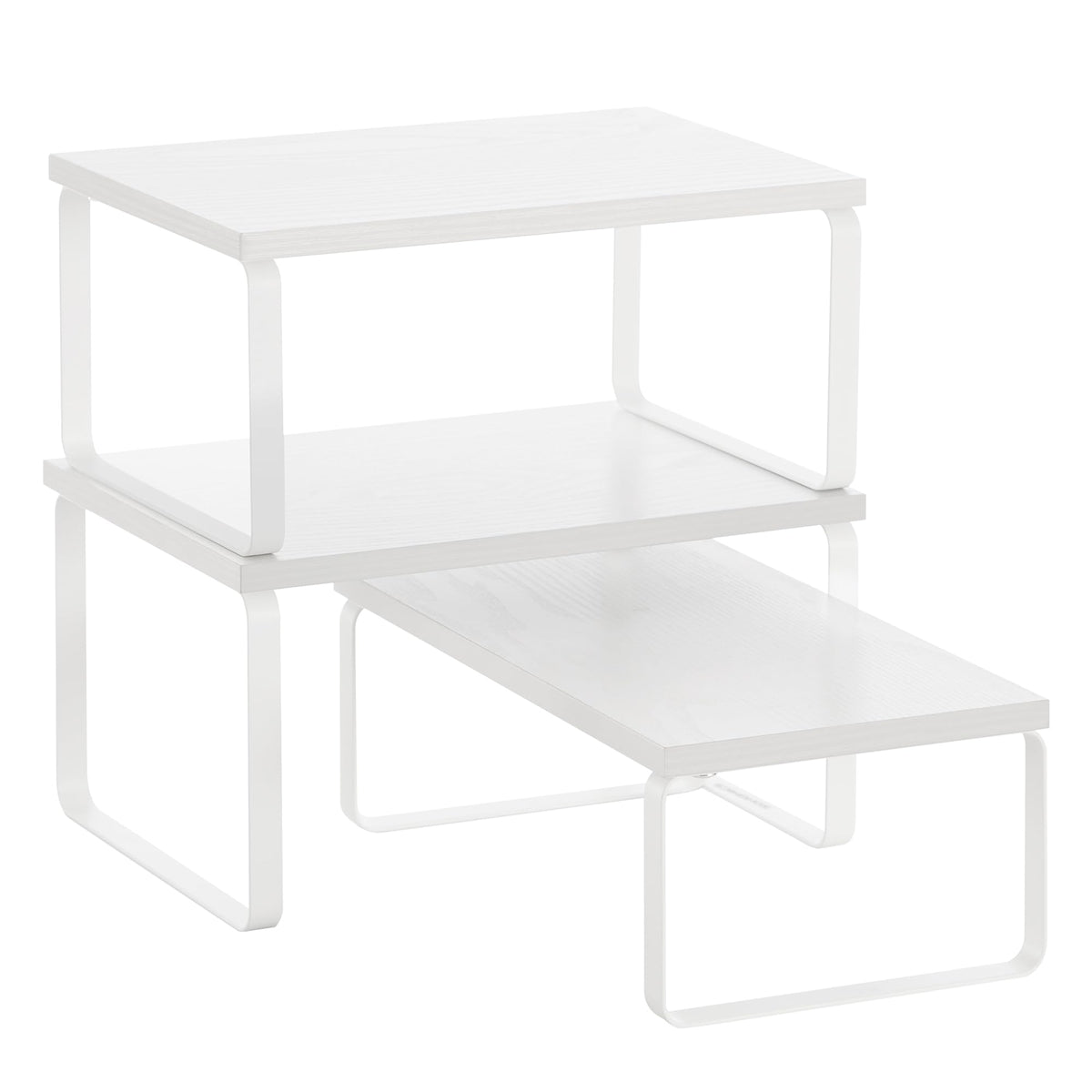 SONGMICS Cabinet Organizer Shelf, Set of 4 Spice Rack, Kitchen Storage
