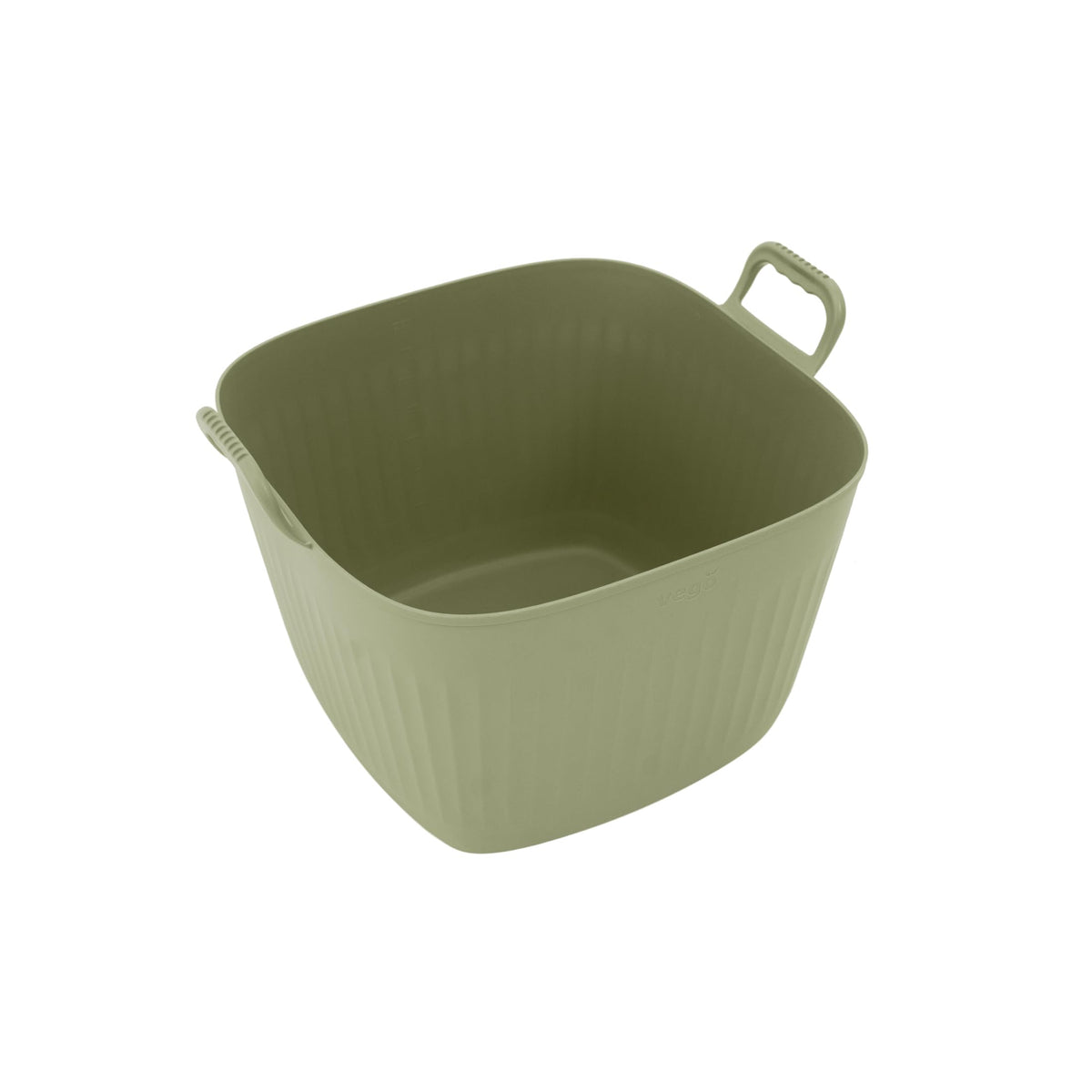 Vego FlexTrug Tub for Indoor, Outdoor Gardening Strainer Basket for Harvest, Rinse and Garden Use- 8 Gallon, Fog Gray