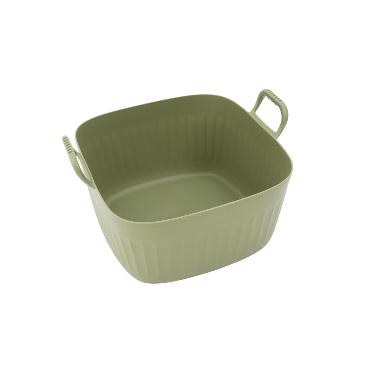Vego FlexTrug Tub for Indoor, Outdoor Gardening Strainer Basket for Harvest, Rinse and Garden Use- 8 Gallon, Fog Gray