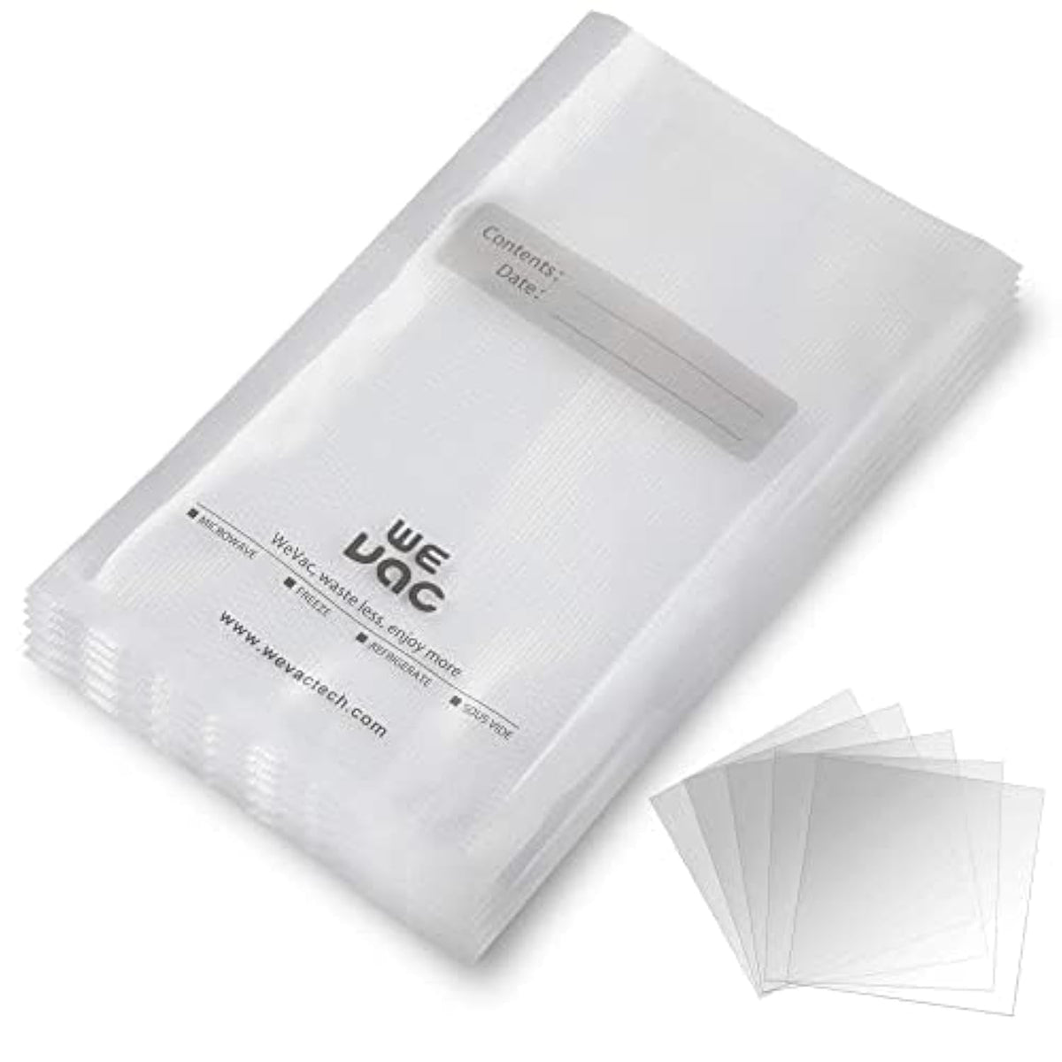 Wevac Vacuum Sealer Bags 6x10" 100 Pint for Food Saver Vacuum Seal Machine