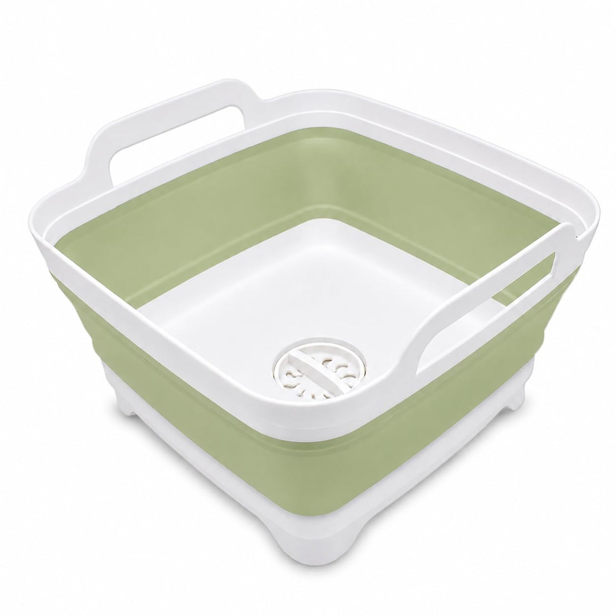 Collapsible Dish Basin with Drain Plug, Foldable Wash Basin 2.4 Gal (9L)