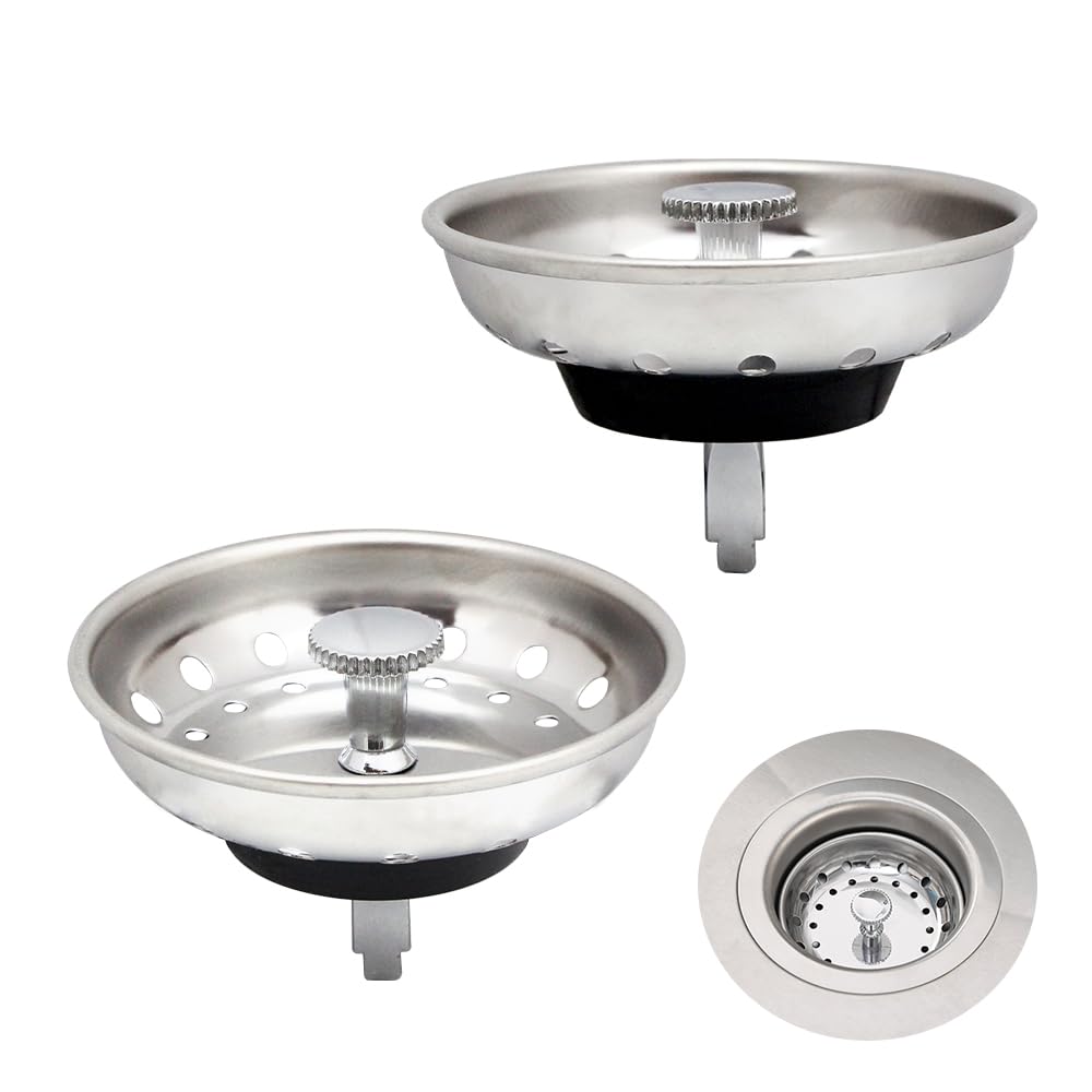 ZM Kitchen Sink Basket Strainer with Stopper, 3-1/2” Drain