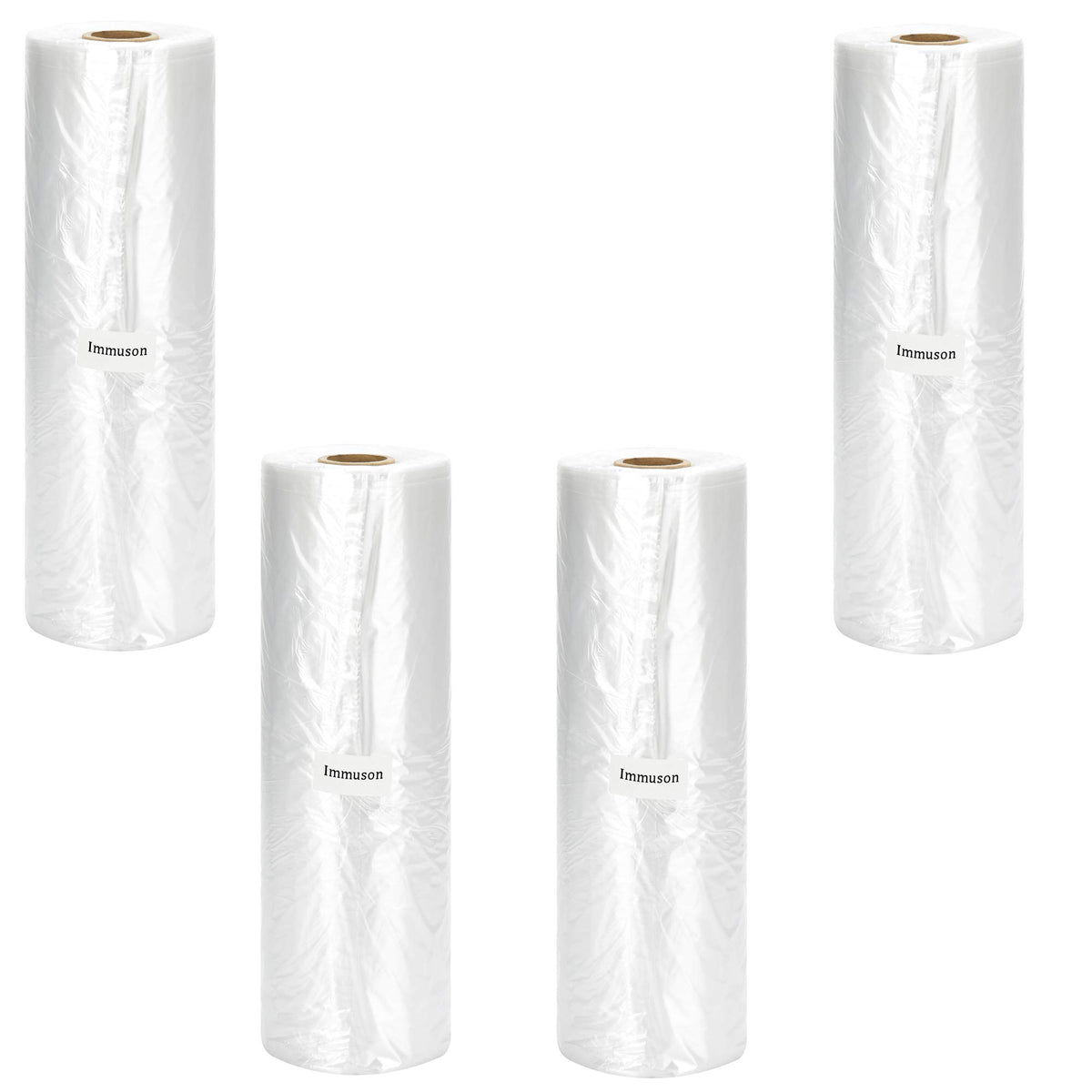 Immuson Food Storage Bag, 12 x 20 Plastic Produce Bag on a Roll, 2 Rolls Fruits, Vegetable, Bread, Food Storage Clear Bag, 350 Per Roll,700 Bags
