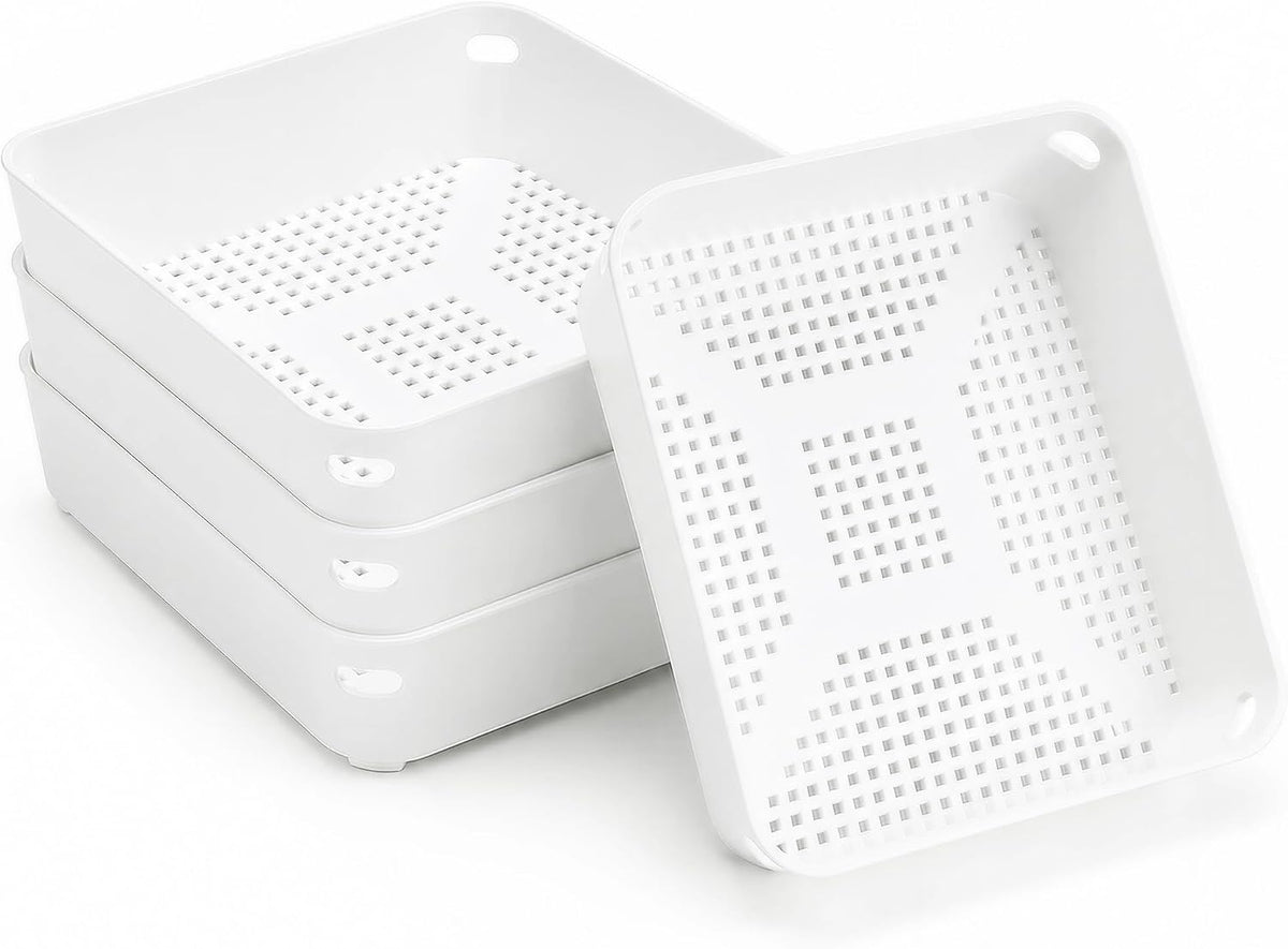 4 Pcs Floor Sink Drain Cover, Square Drain Basket Alternative