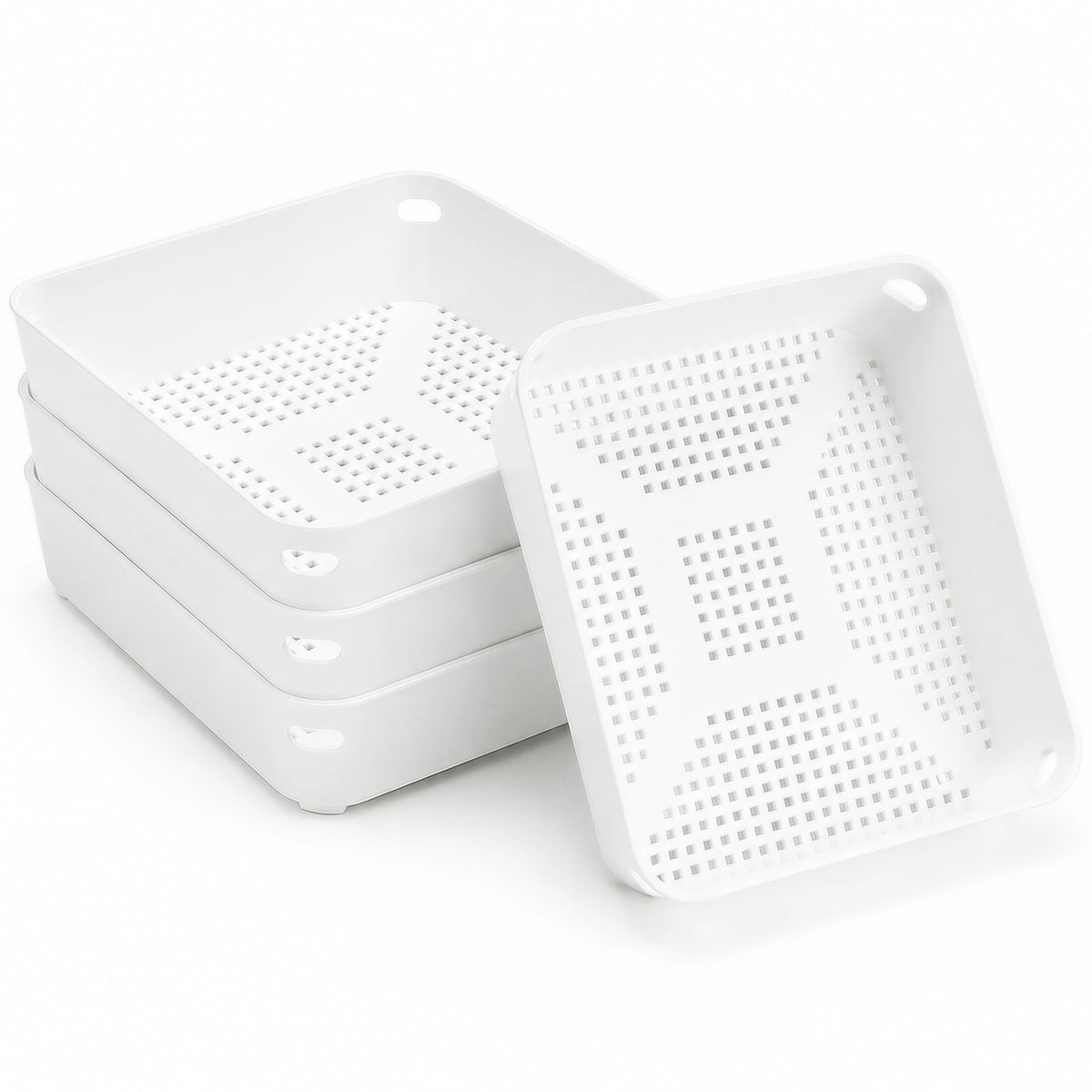 4 Pcs Floor Sink Drain Cover, Square Drain Basket Alternative