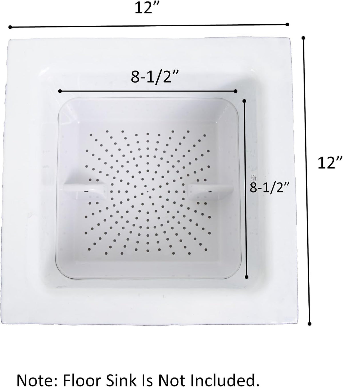 8.5" ABS Floor Sink Commercial Drain Cover Strainer Drop-in Basket