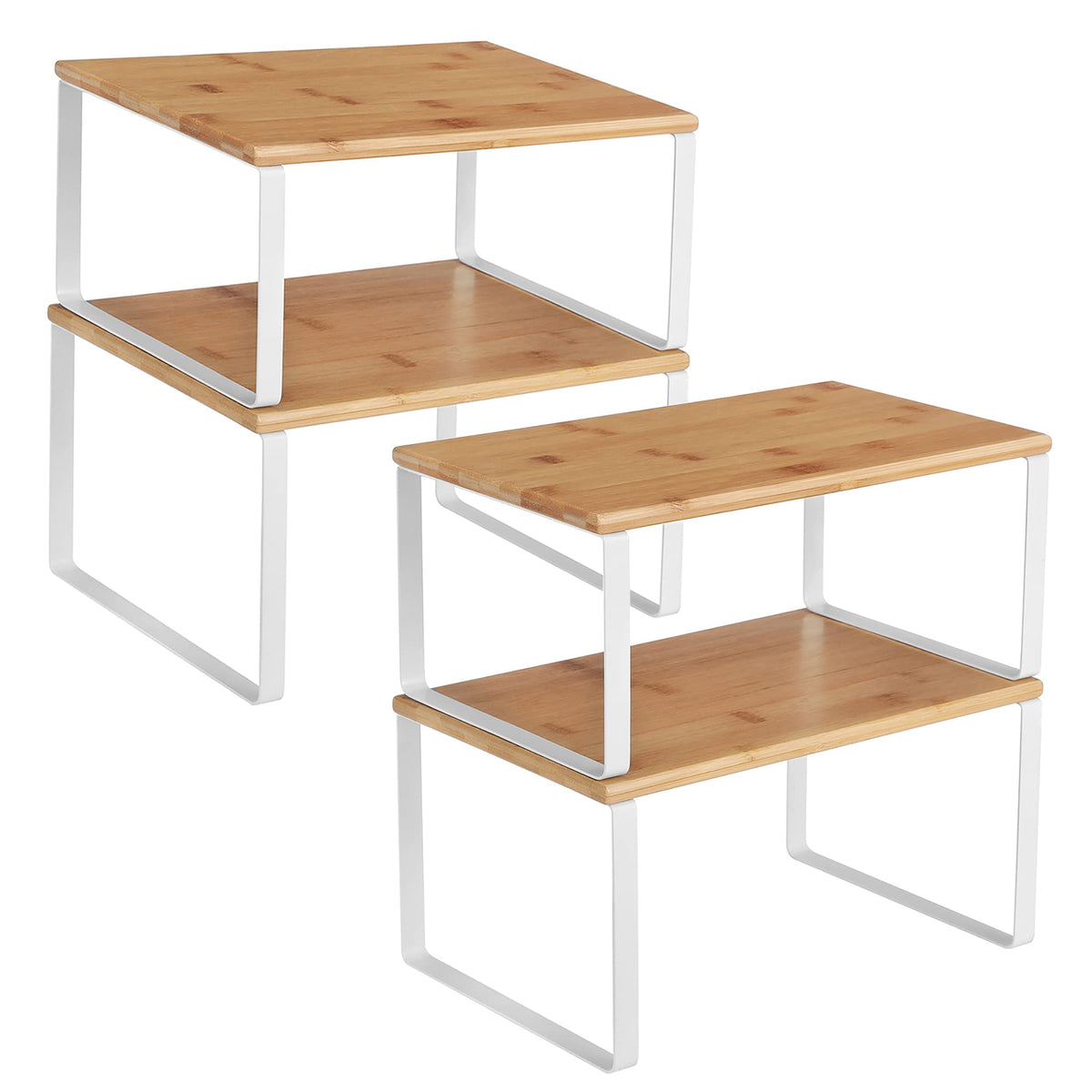SONGMICS Cabinet Organizer Shelf, Set of 3 Spice Rack, Kitchen Storage