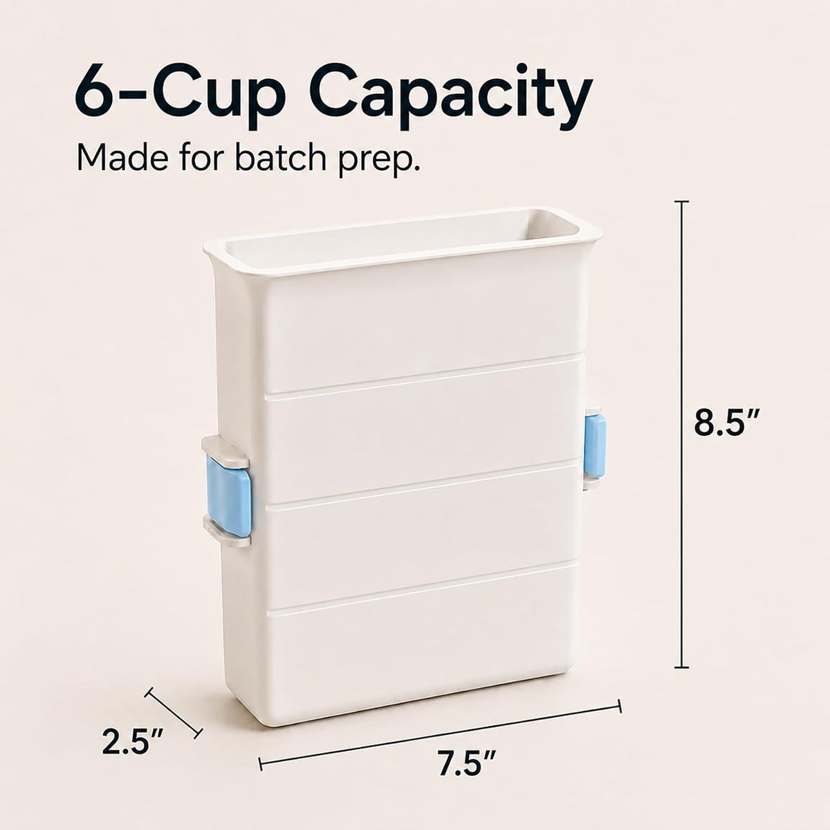 Freezer Food Block Maker, 6-Cup Freezer Bag Holder for Gallon Bags, Durable Hard Plastic, Freeze Soups, Bone Broth, Sauces, Chili & Leftovers into Flat Stackable Blocks, Meal Prep Freezer Storage