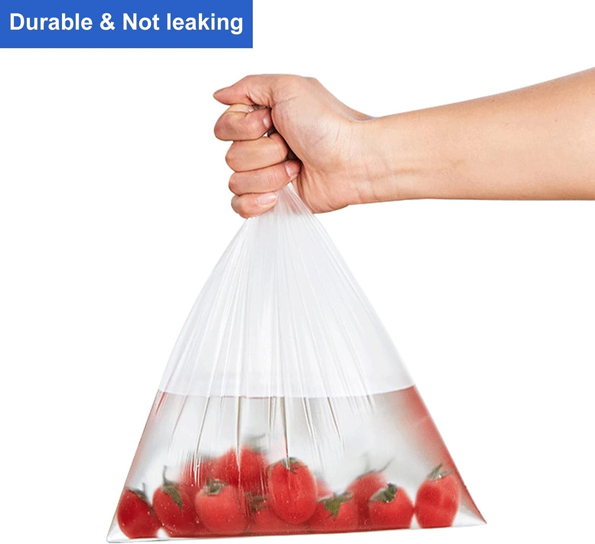 LabelMore 12'' x 16'' Plastic Produce Bags on a Roll, Clear, Food Storage Bags for Bread, Vegetable, Fruits and Meat, 350 Bags/Roll