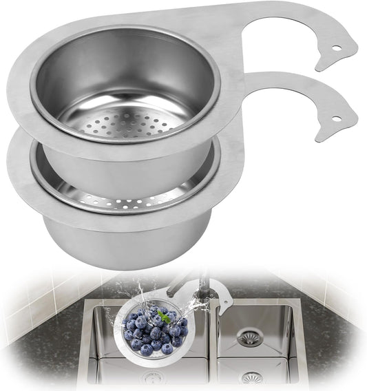 2pcs Swan-Shaped Drain Basket, Stainless Steel Sink Strainer Catcher