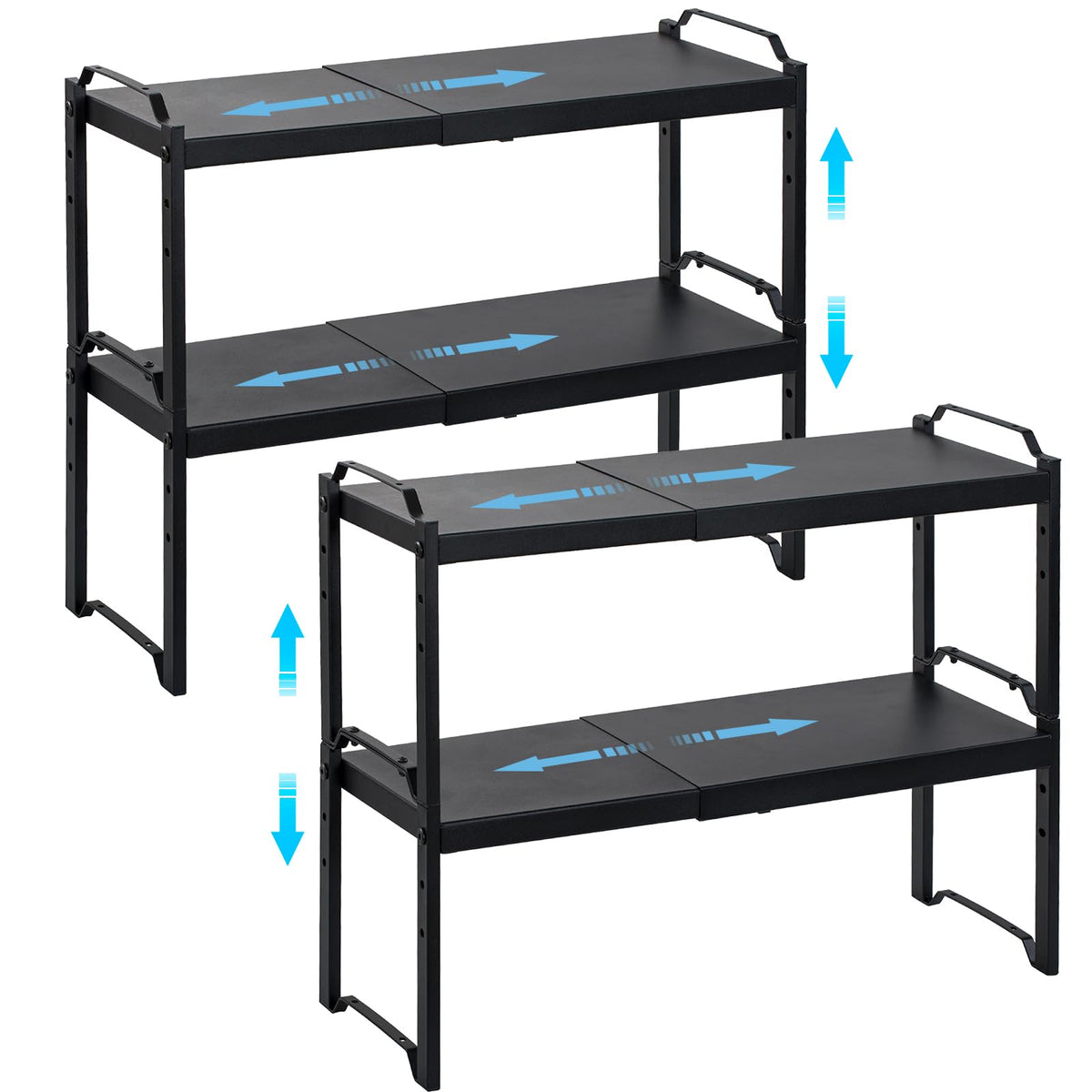 Expandable Cabinet Shelf Organizer, Adjustable kitchen Countertop Storage