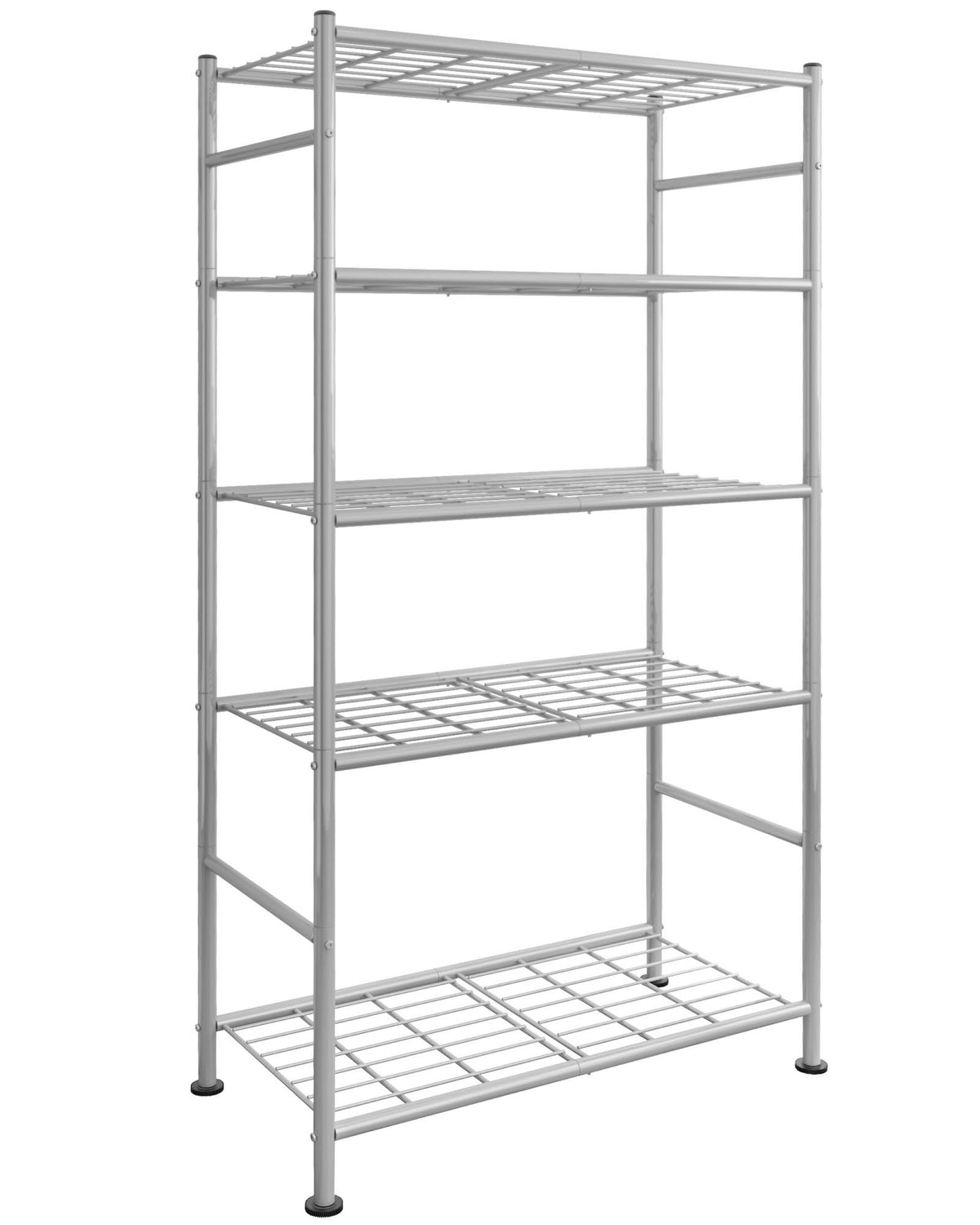 Sakugi Storage Shelves - 5 Tier Shelf Organizer, Heavy Duty Garage Shelving Unit with Leveling Feet, Stable Metal Shelves Organizer for Pantry, Kitchen and Closet, 33.0" W x 12.6" D x 72.0" H, Black