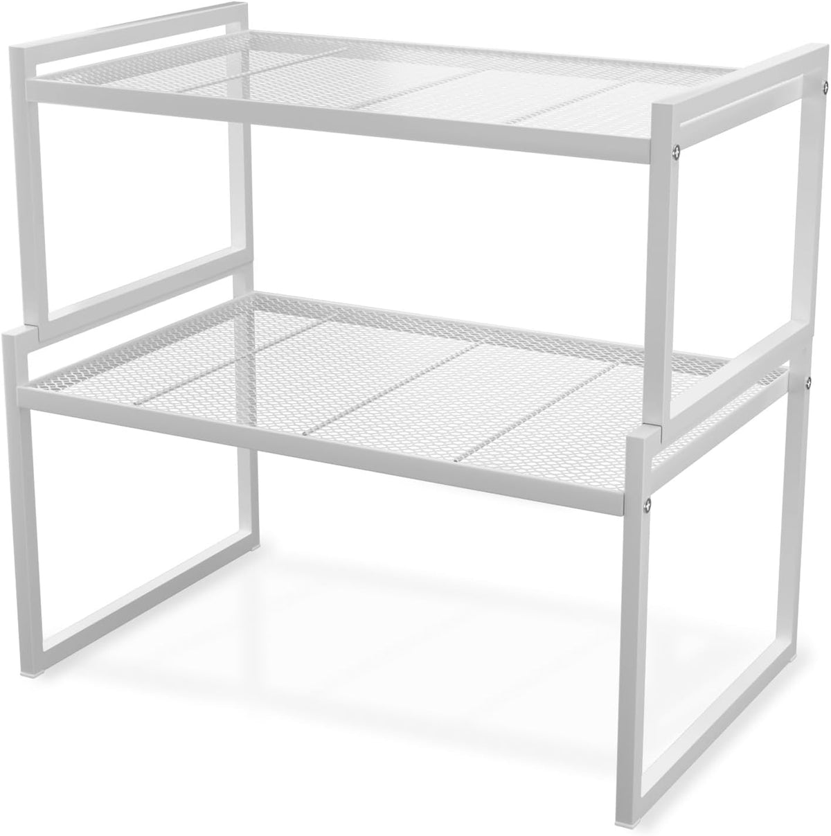 Stackable Kitchen Cabinet Organizer Shelves Pantry Rack Set of 2