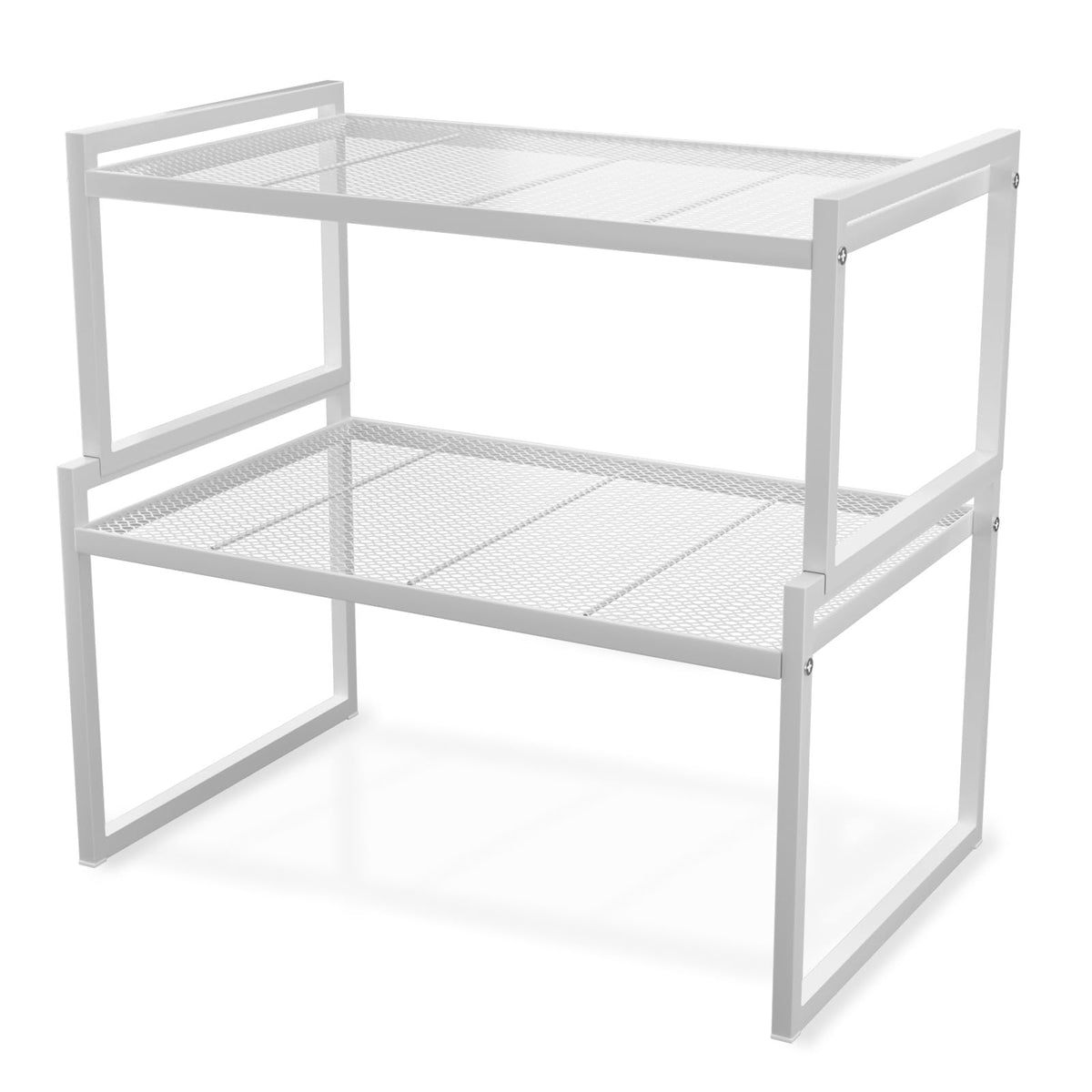 Stackable Kitchen Cabinet Organizer Shelves Pantry Rack Set of 2