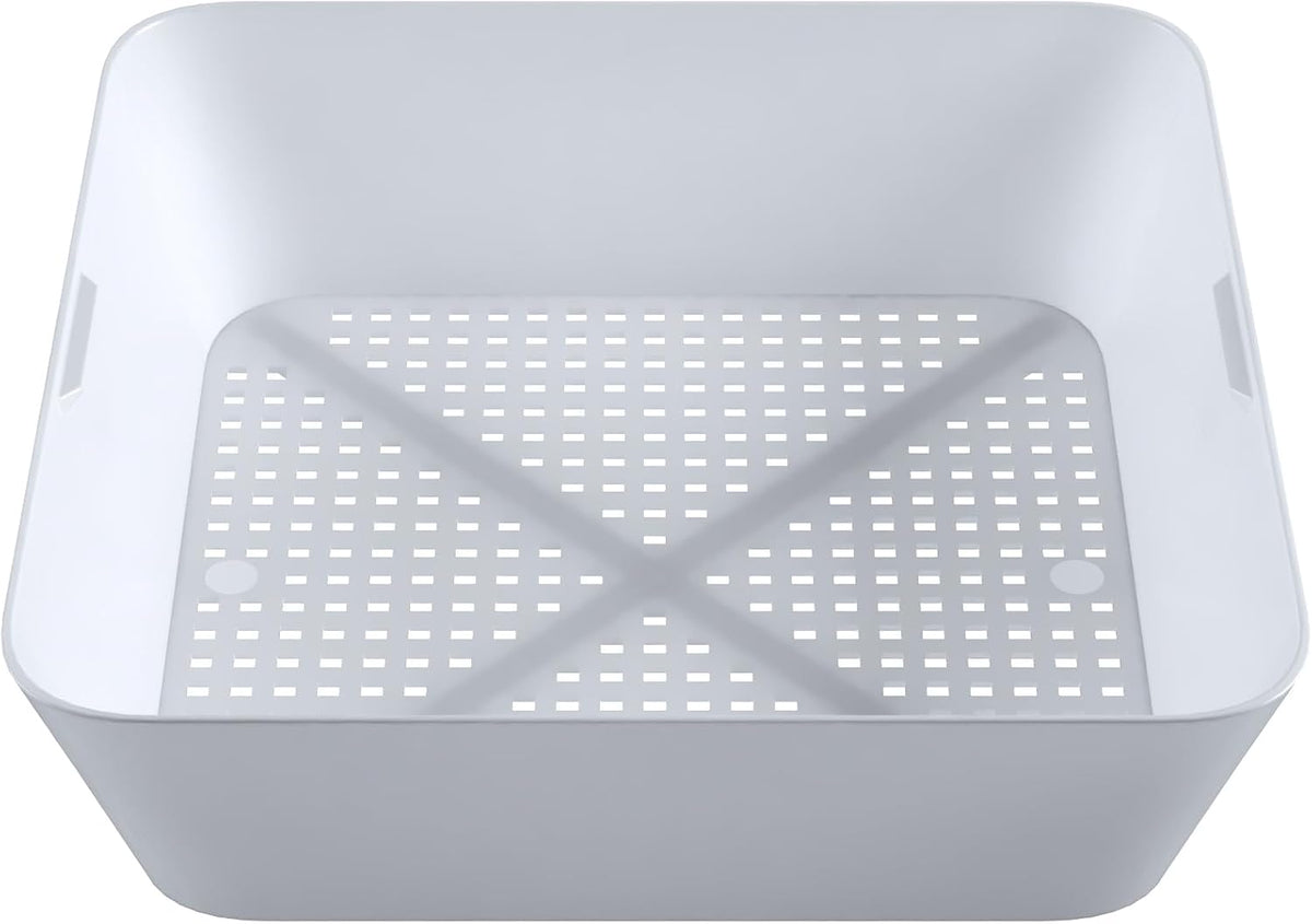 AmGood Plastic Floor Drain Strainer Basket. 8-1/2 in. X 8-1/2 in. X 2-7/16 in. Ideal for Commercial Kitchens, Bars & Food Service Floors