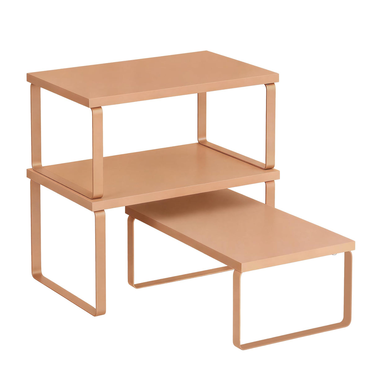 SONGMICS Cabinet Organizer Shelf, Set of 3 Spice Rack, Kitchen Storage