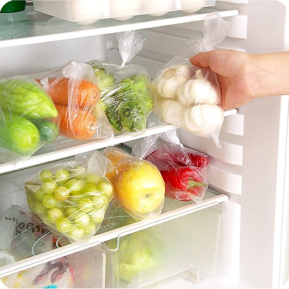 Immuson Food Storage Bag, 12 x 20 Plastic Produce Bag on a Roll, 2 Rolls Fruits, Vegetable, Bread, Food Storage Clear Bag, 350 Per Roll,700 Bags