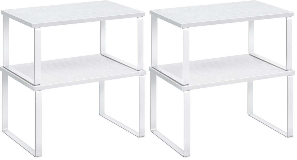 SONGMICS Cabinet Organizer Shelf, Set of 2 Spice Rack, Kitchen Storage