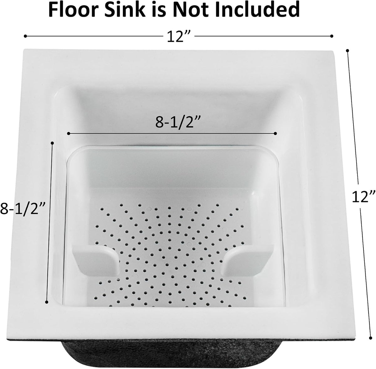 GSW FS-PB ABS Plastic Floor Sink Drain Strainer Drop-In Basket, Catch Food Particles for Restaurants/Bar/Buffet, Fits in 8-1/2" Floor Sink Holes