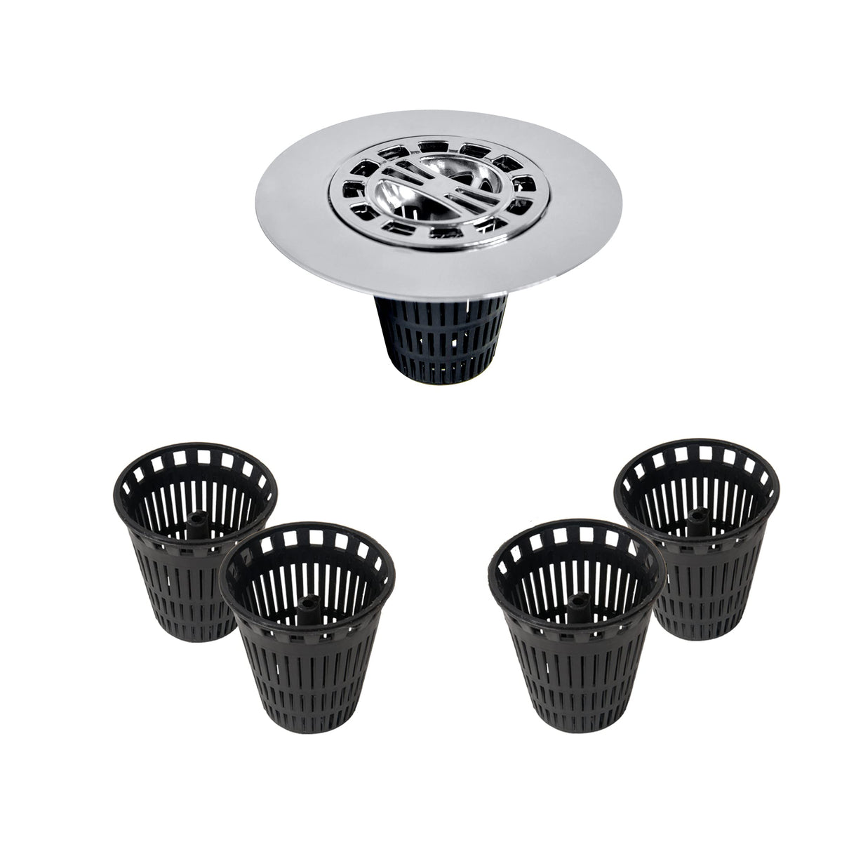 Danco, Inc. 10739 Hair Catcher Baskets, Black, 3 Count