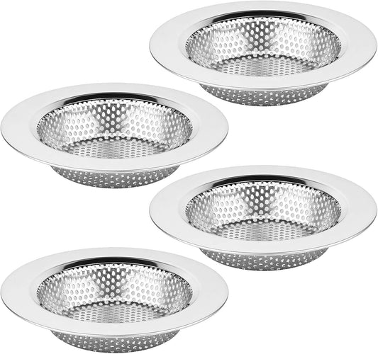 Chefbee 4PCS 4.4" Stainless Steel Kitchen Sink Drain Strainer Food Catcher