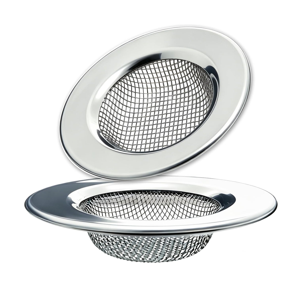 Seatery 1.25" Small Drain Strainer, Sink Drain Hair Catcher, Bathroom Sink Strainer, 2PCS Drain Mesh Baskets for Laundry, Mop Pool, Utility, Slop, RV Sink, Stainless Steel Drain Filter
