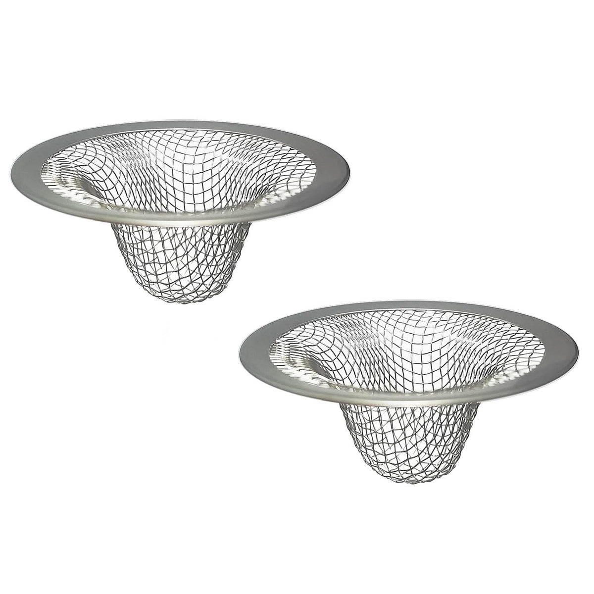 1.0" Small Drain Strainer, Sink Drain Hair Catcher, Bathroom Sink Drain Strainer, 2PCS Drain Mesh Baskets for Laundry, Mop Pool, Utility, Slop, RV Sink, Stainless Steel Drain Filter