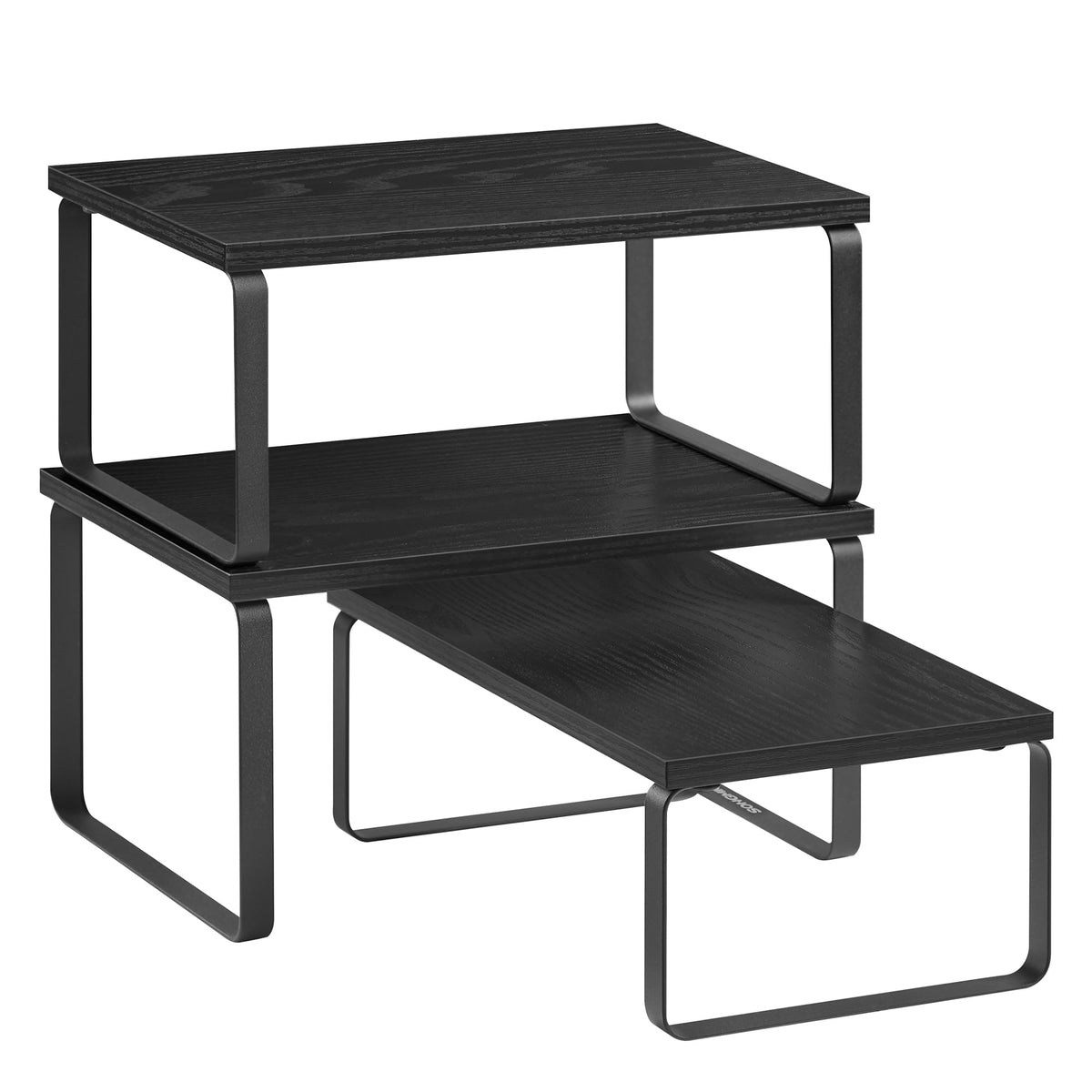 SONGMICS Cabinet Organizer Shelf, Set of 3 Spice Rack, Kitchen Storage