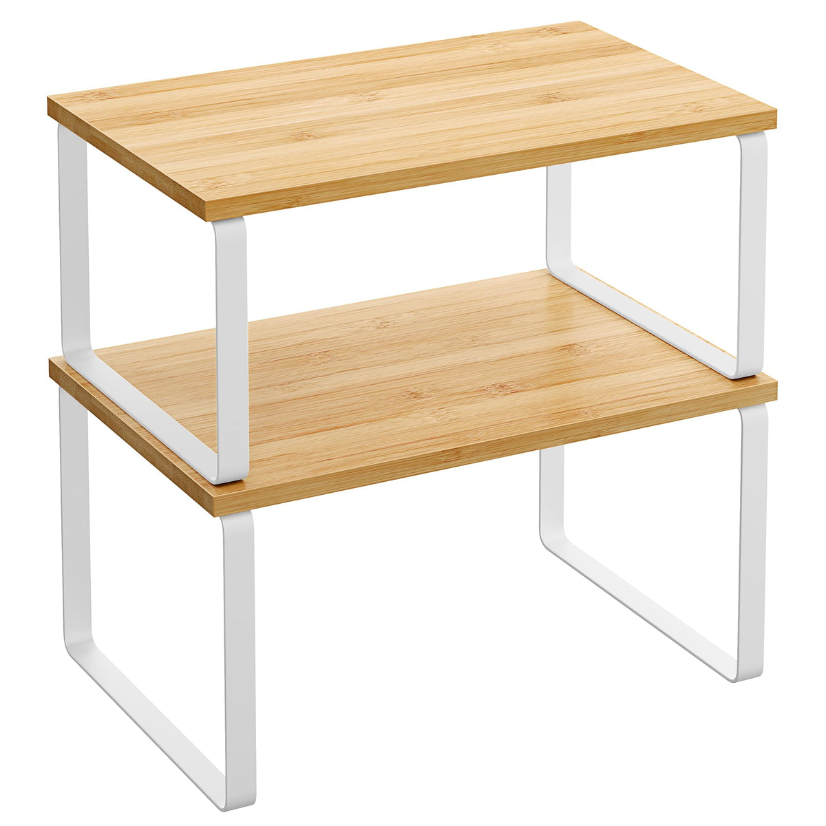 SONGMICS Cabinet Organizer Shelf, Set of 2 Spice Rack, Kitchen Storage