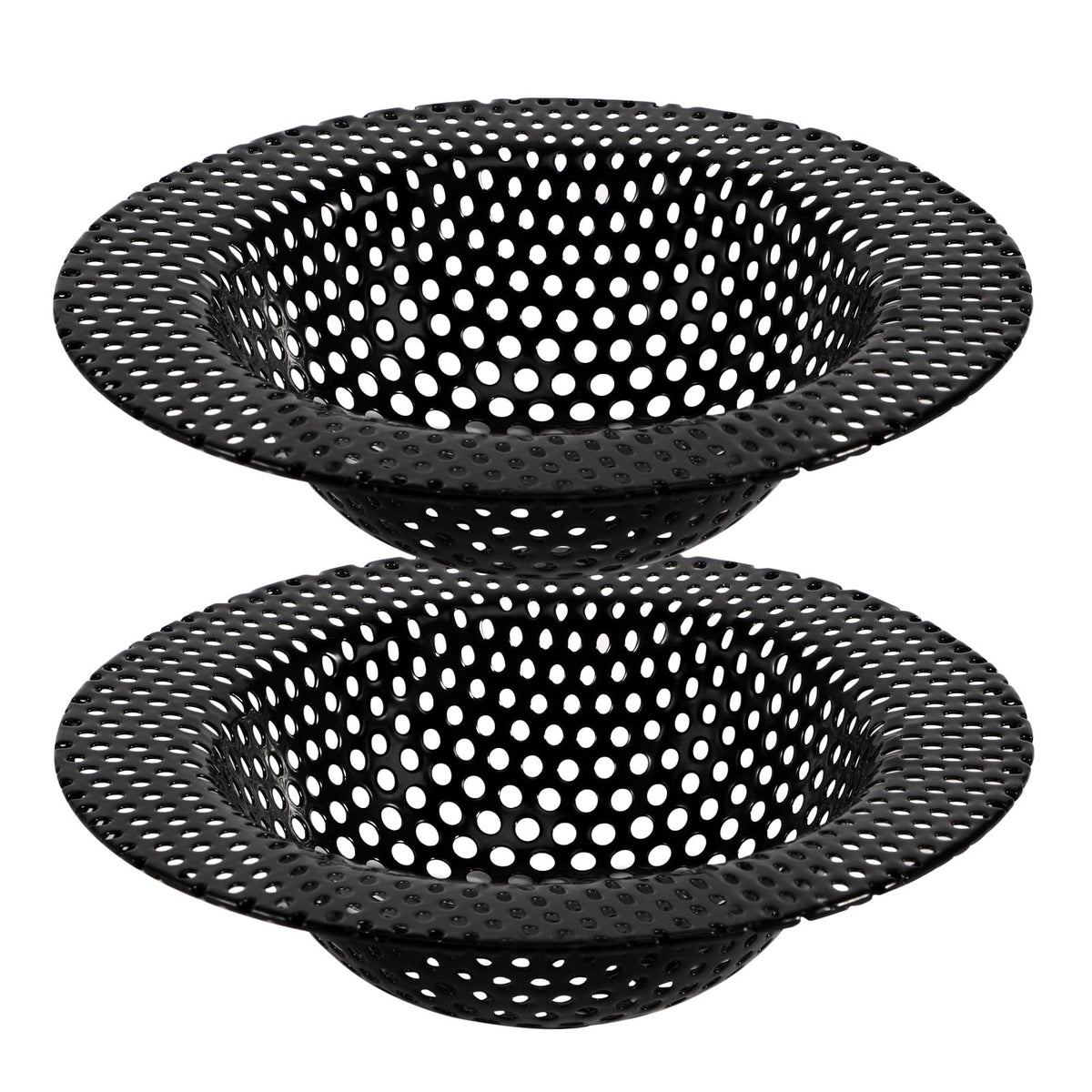 2.75" Top / 1" Kitchen Sink Drain Strainer, 2PCS Stainless Steel Filter Trap, Mesh Shower Drain Hair Catcher for Bathroom, Laundry, Utility, RV, Slop Sinks, Fast Flow Full Mesh Drain Covers Basket