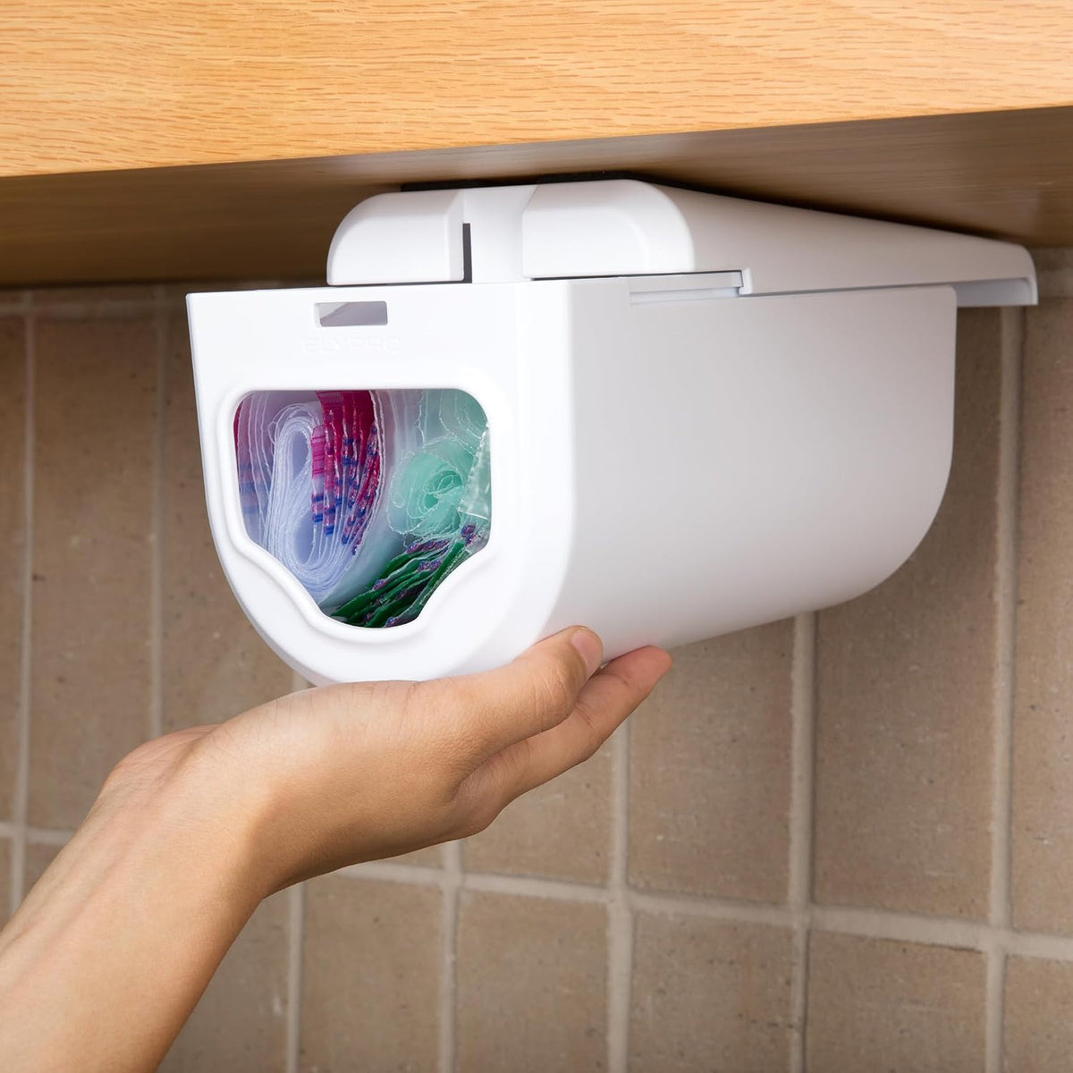 ELYPRO Under Cabinet Sandwich Bag Holder & Dispenser