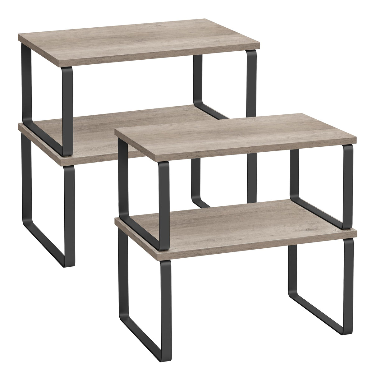 SONGMICS Cabinet Organizer Shelf, Set of 3 Spice Rack, Kitchen Storage