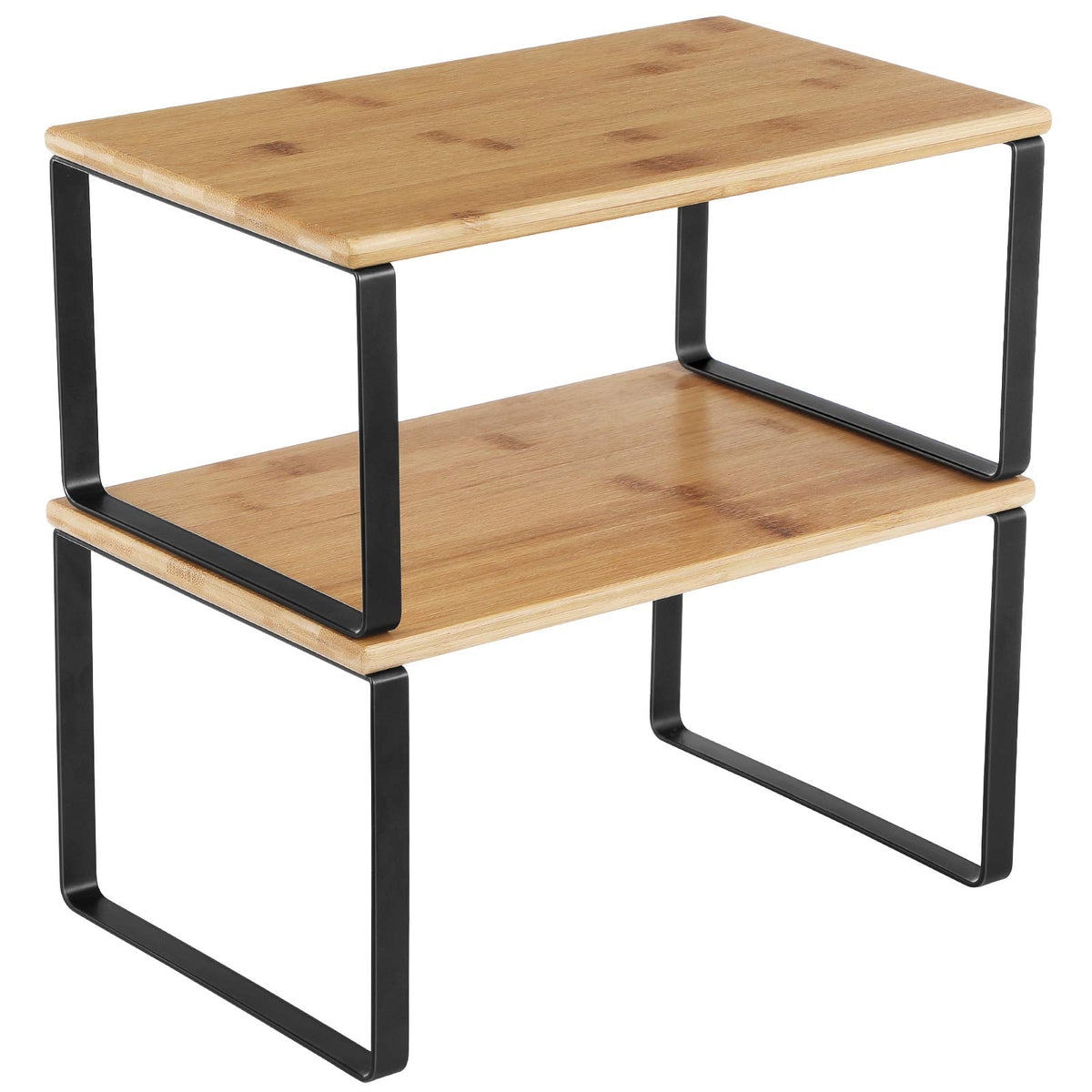 SONGMICS Cabinet Organizer Shelf, Set of 2 Spice Rack, Kitchen Storage