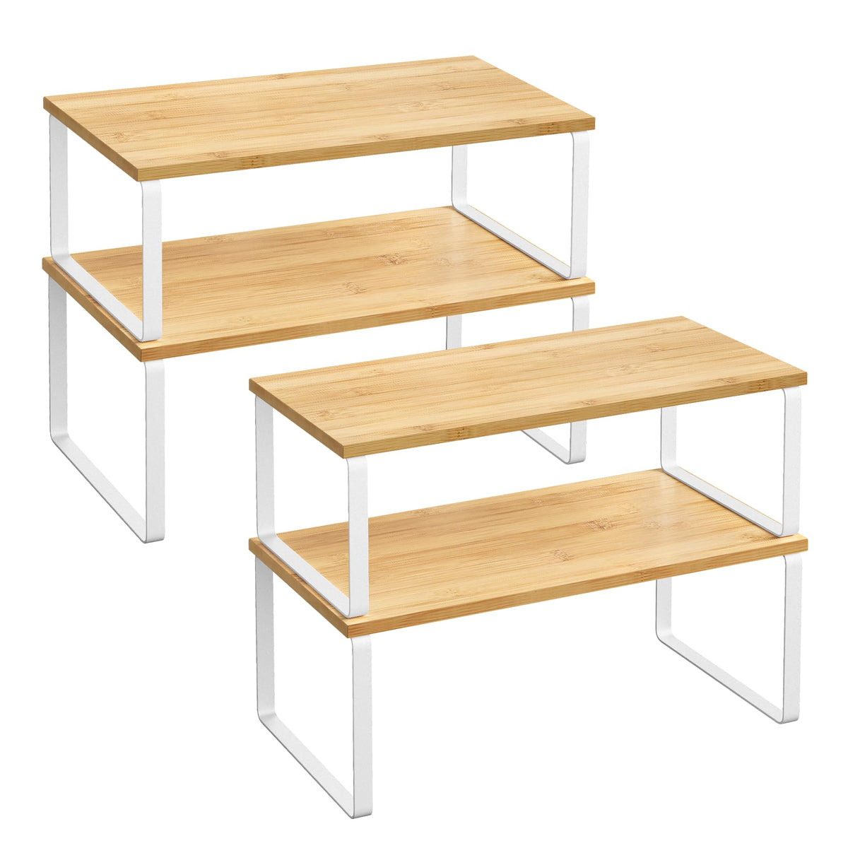 SONGMICS Cabinet Organizer Shelf, Set of 3 Spice Rack, Kitchen Storage