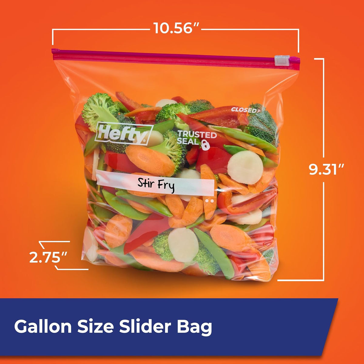 Hefty Slider Storage Bags, Gallon Size, 66ct