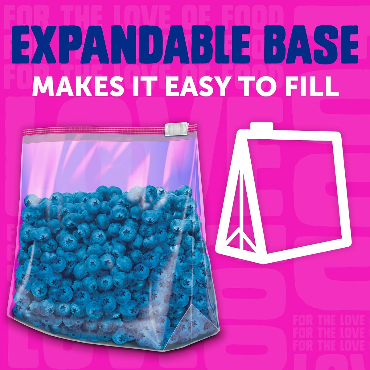 Ziploc Quart Food Storage Bags, Stand-Up Bottom, 76 Count