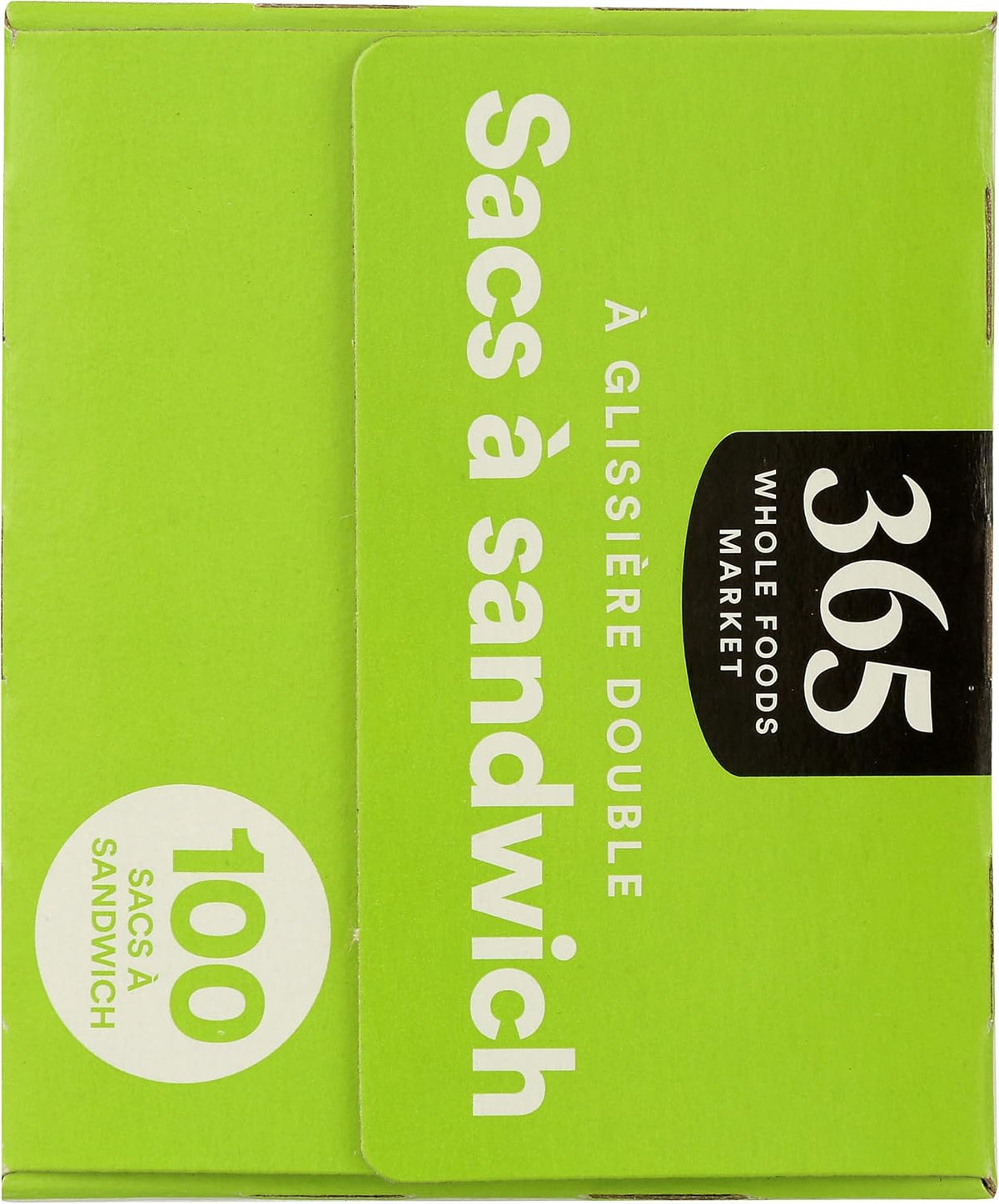 365 by Whole Foods Market, Sandwich Size Storage Bags, Double Zipper, 100 Count