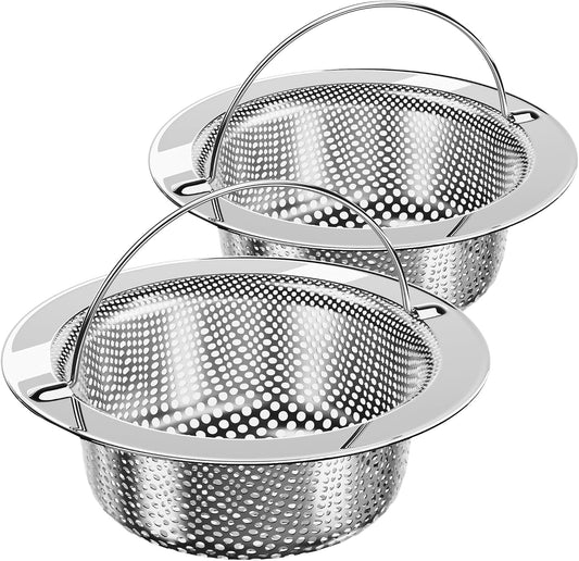 MR.SIGA Kitchen Sink Strainer, Stainless Steel Sink Drain Strainer, 2 Pack