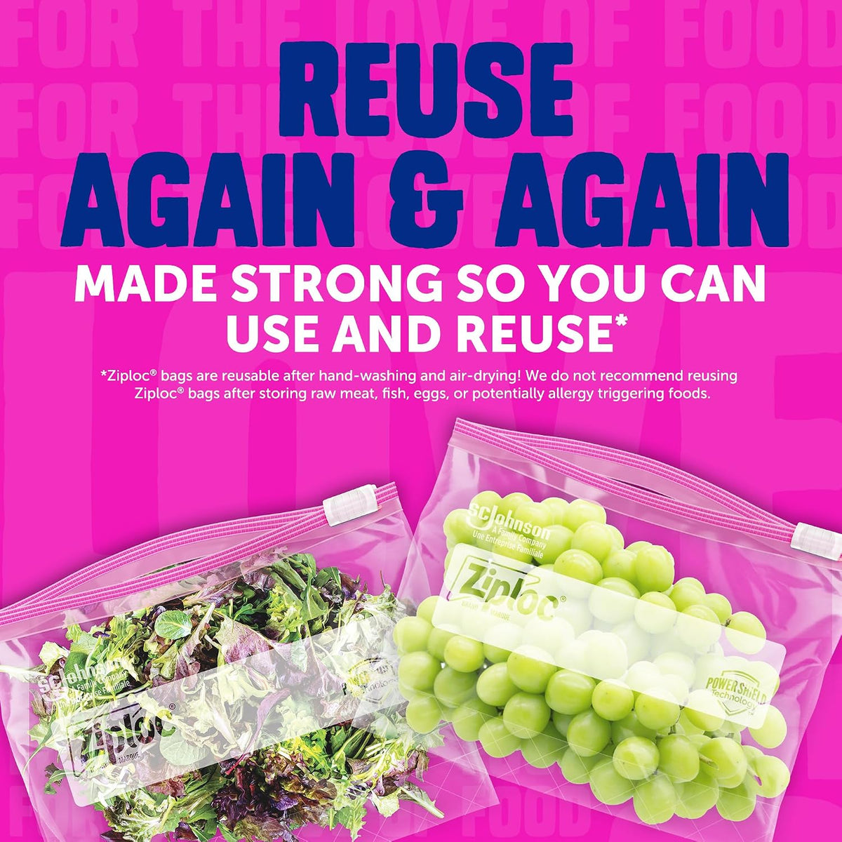 Ziploc Quart Food Storage Bags, Stand-Up Bottom, 76 Count
