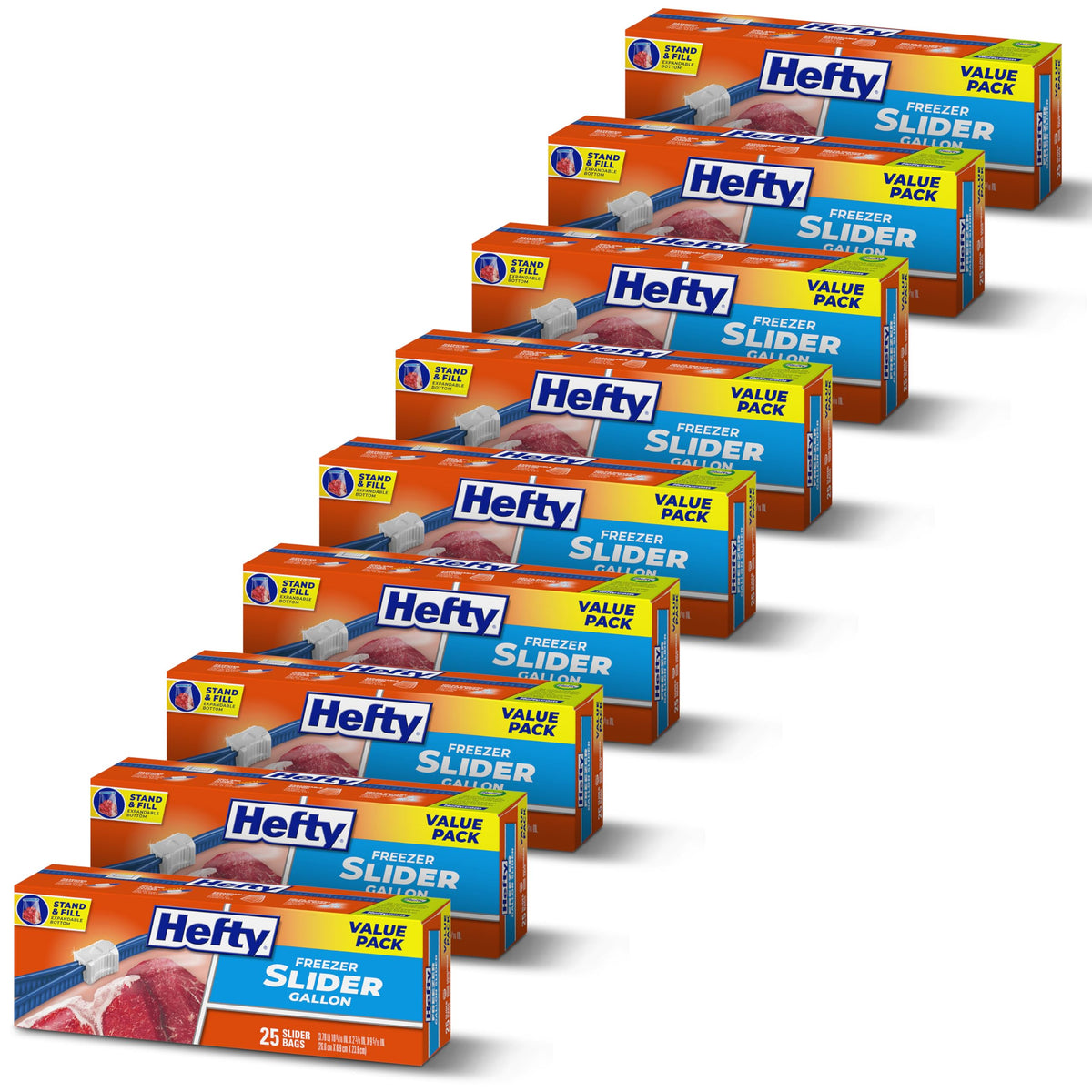 Hefty Slider Freezer Bags, Gallon Size, 56ct