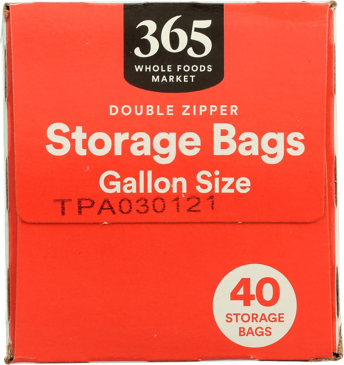 365 by Whole Foods Market, Gallon Size Storage Bags, Double Zipper, 40 Count