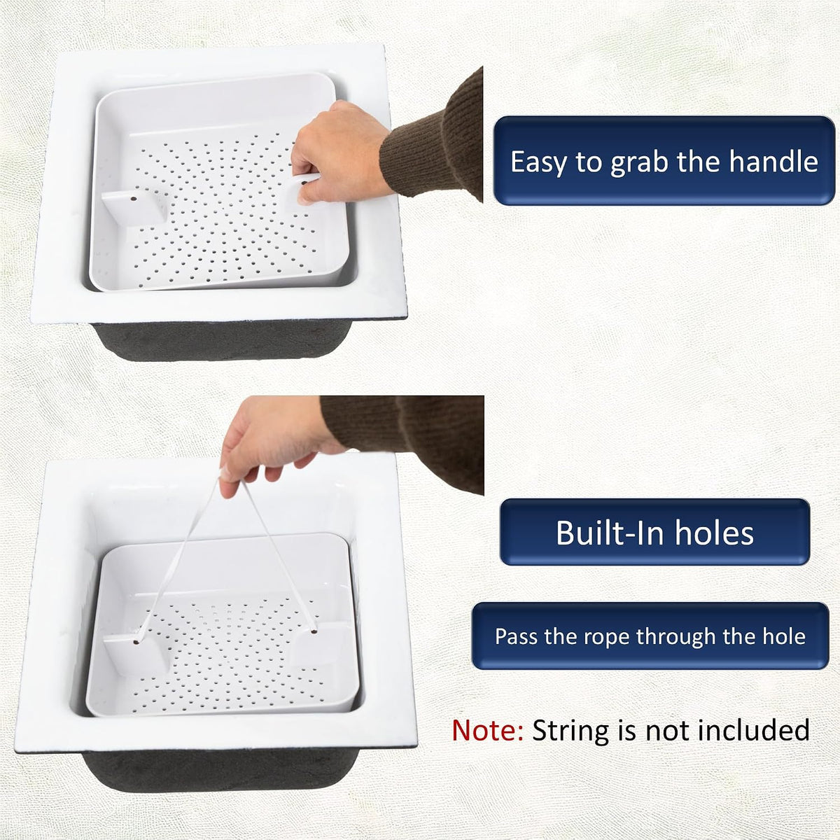 8.5" ABS Floor Sink Commercial Drain Cover Strainer Drop-in Basket